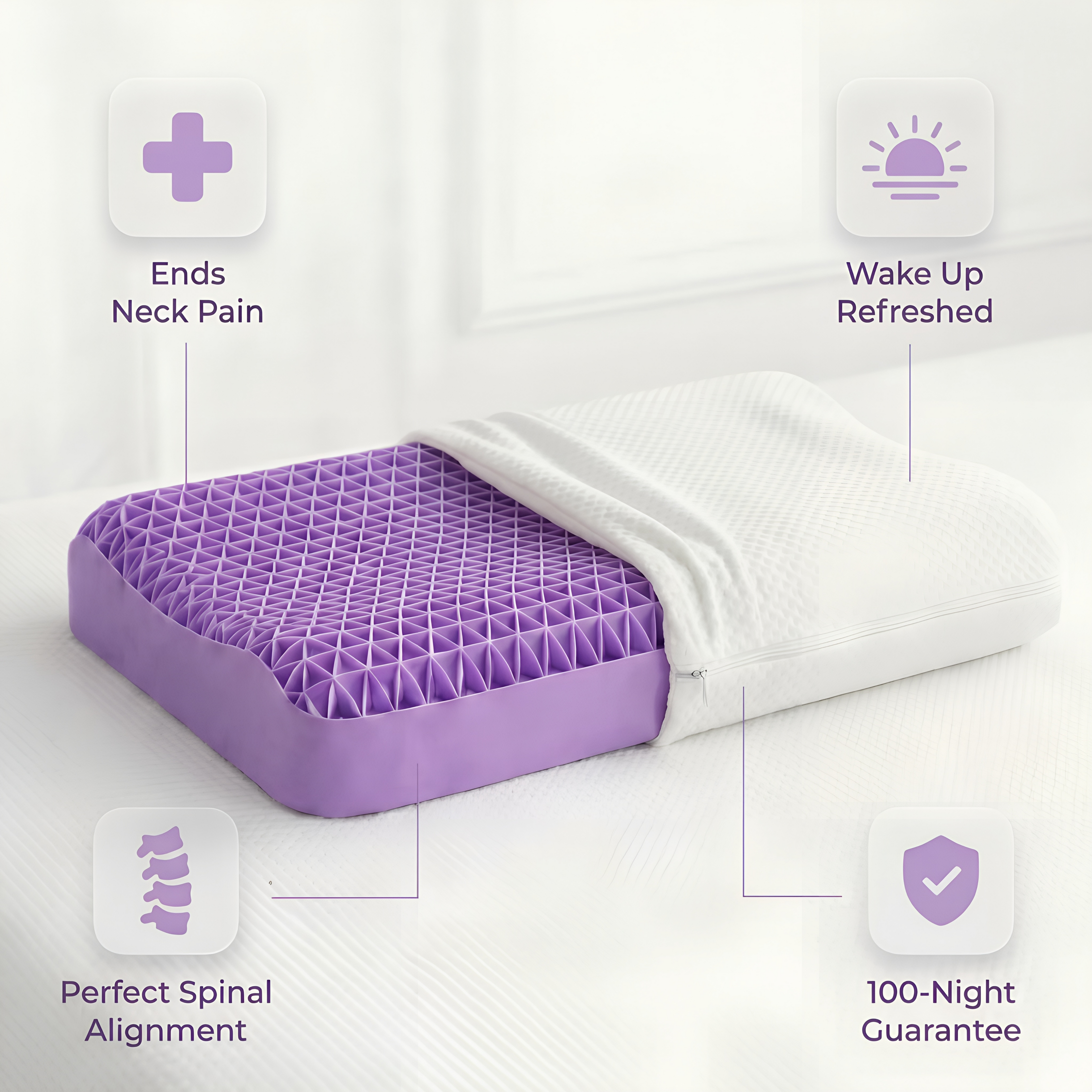 Wave Pillow™ Cooling & Neck Pain Relief Pillow