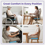 Seat & Lumbar Support Cushion — Pressure Relief for Office Chair, Car & Wheelchair