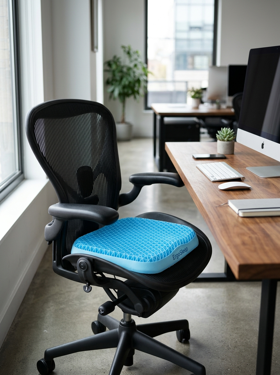 Seat & Lumbar Support Cushion — Pressure Relief for Office Chair, Car & Wheelchair